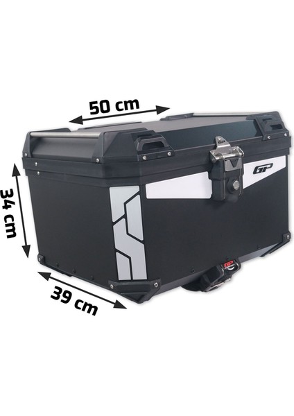 Gp Kompozit Üniversal 45 Lt. Alümiyum Motosiklet Çantası Siyah fiyatları