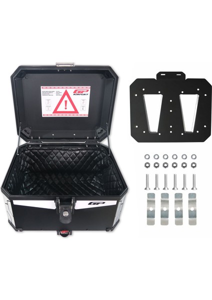 Gp Kompozit Üniversal 45 Lt. Alümiyum Motosiklet Çantası Siyah fırsatları