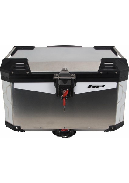 Gp Kompozit Üniversal 45 Lt. Alüminyum Motosiklet Çantası Gri