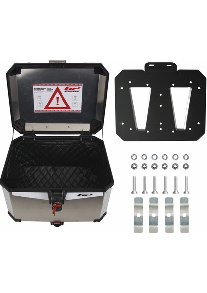 Gp Kompozit Üniversal 45 Lt. Alüminyum Motosiklet Çantası Gri fırsatları