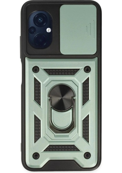 Xiaomi Poco M5 Kılıf Pars Lens Yüzüklü Silikon - Yeşil