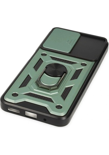 Xiaomi Poco M5 Kılıf Pars Lens Yüzüklü Silikon - Yeşil indirimleri