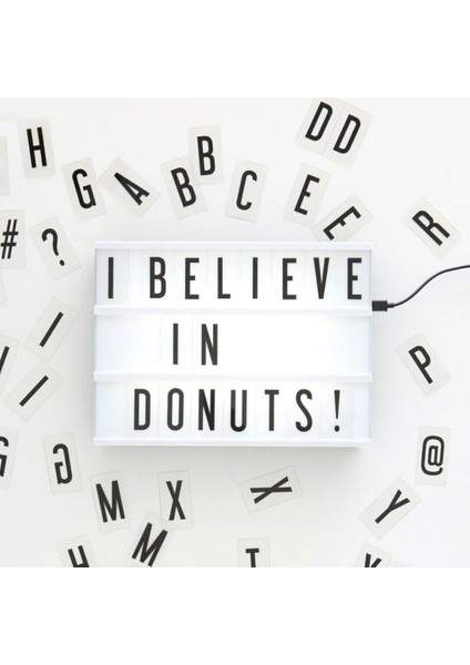 Cinematic Harflerle Işıklı Mesaj Veren Light Box LED Pano A4 modelleri