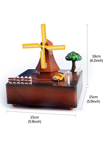 Değirmen Etrafında Dönen Araba Müzik Kutusu modelleri
