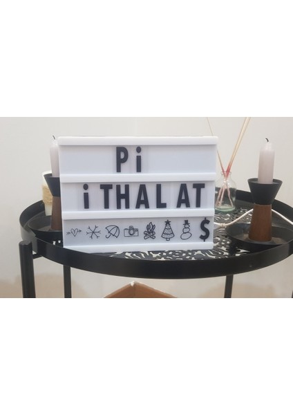 Harflerle Işıklı Mesaj Veren Light Box A5 LED Pano