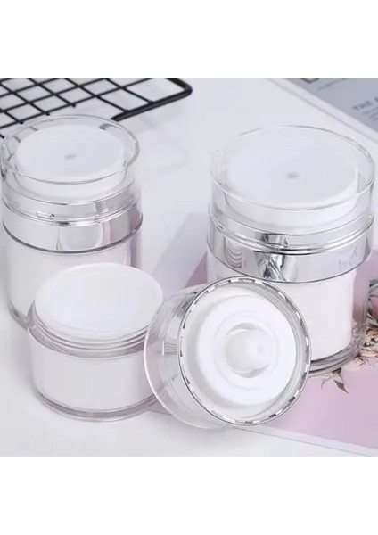 50 ml Doldurulabilir Pompalı Vakumlu Krem Fondoten Sıvı Kozmetik Şişesi Akrilik modelleri