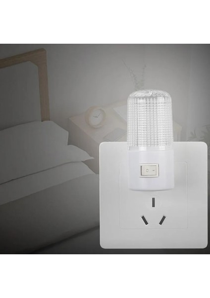 4 Ledli Beyaz Işık Gece Lambası Ledli Anahtarlı Çocuk Odası Gece Lambası 0.5W modelleri