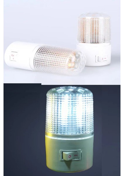 4 Ledli Beyaz Işık Gece Lambası Ledli Anahtarlı Çocuk Odası Gece Lambası 0.5W fırsatları