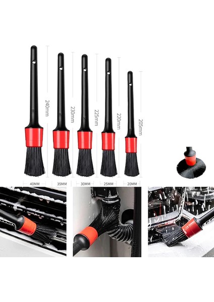 5+1 Parça Araç Detaylı Temizlik Fırçası Iç Dış Motor Temizlik Fırça Seti indirimleri