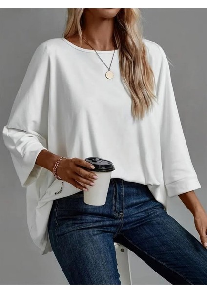 Miracotton Kadın Truvakar Kollu Bisiklet Yaka Viskon Bluz modelleri