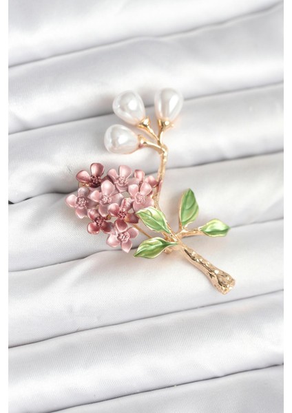 Erb Çiçek Model Broş