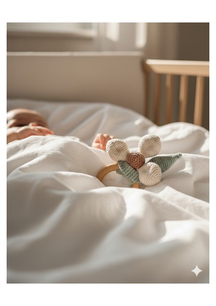 Daisy Bloom Beyaz Papatya Amigurumi Çıngırak fiyatları