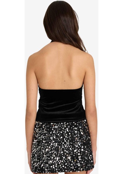 Fitted Halter Yaka Kadife Bluz G5871AX25WN indirimleri