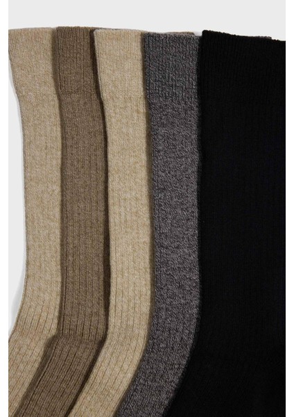 Erkek 5'li Pamuklu Uzun Çorap G6519AXNS fırsatları