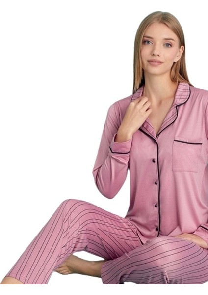 Berna Collection Kadın Pijama Takımı Düğmeli Yumuşak Dokulu Esnek ve Modern Tasarım S/2xl fiyatları