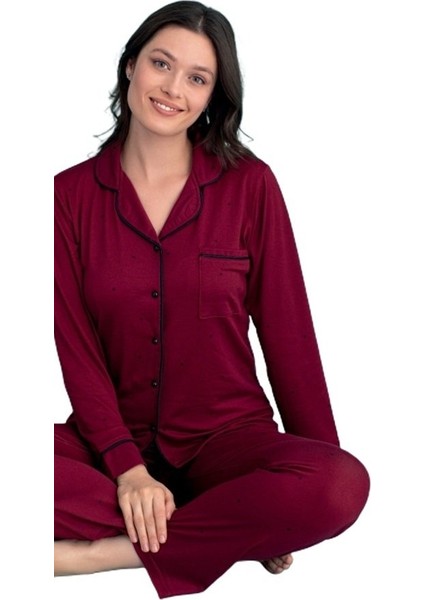 Berna Collection Kadın Pijama Takımı Düğmeli Yumuşak Dokulu Esnek ve Modern Tasarım S/2xl fiyatları