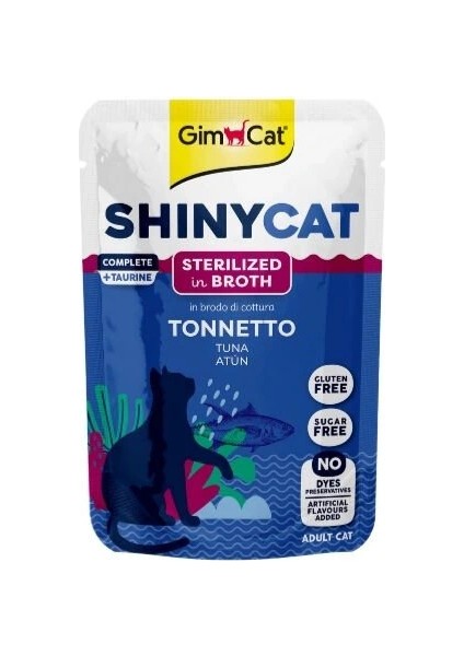 Shinycat Sos Içinde Ton Balıklı Pouch Kısırlaştırılmış Konserve Kedi Maması 70 gr