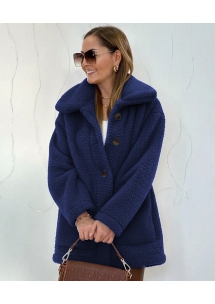 Kadın Uzun Kollu Yakalı Önden Düğmeli Welsoft Kaban fiyatları