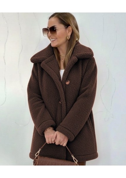 Kadın Uzun Kollu Yakalı Önden Düğmeli Welsoft Kaban fiyatları