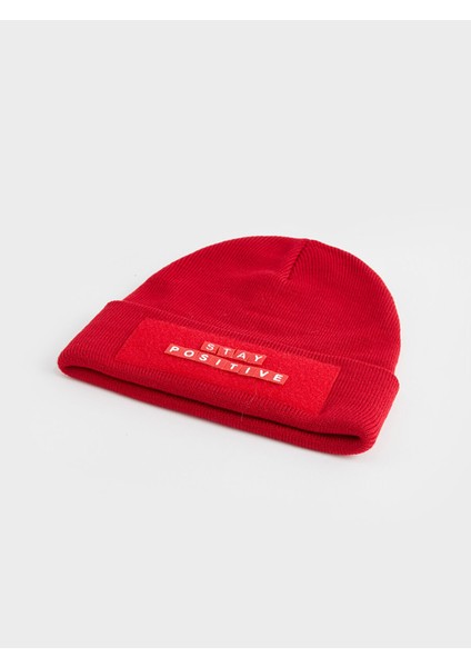 Yeni Sezon Cırt Cırtlı Yazı Detaylı Erkek Triko Bere modelleri