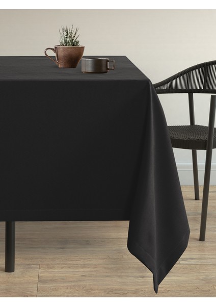 Kadife Dokulu Duman Grisi Masa Örtüsü