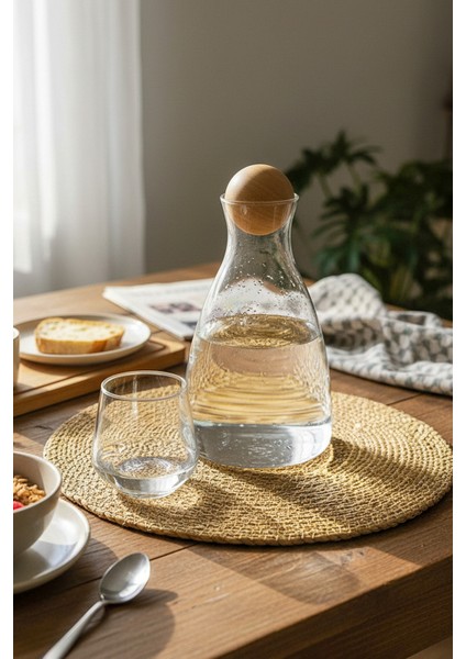 Ahşap Kapaklı 1.7 Litre Cam Sürahi - GPH59-2A fiyatları