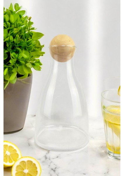 Ahşap Kapaklı 1.7 Litre Cam Sürahi - GPH59-2A