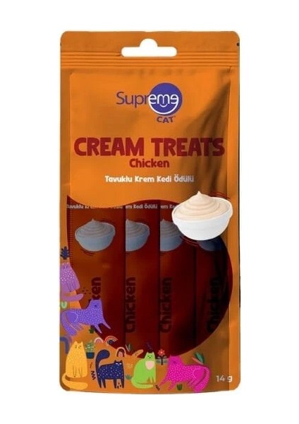 Cat Tavuklu Sıvı Kedi Ödül Maması 4X14 gr