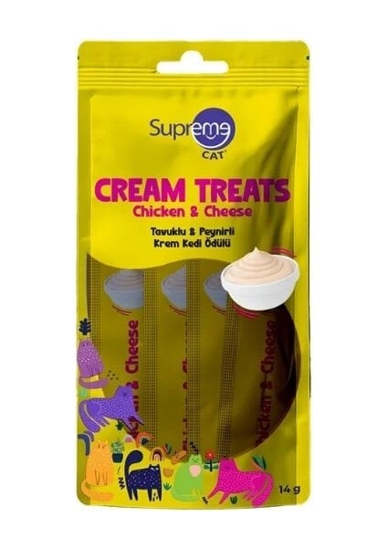 Cat Tavuklu ve Peynirli Sıvı Kedi Ödül Maması 4X14 gr