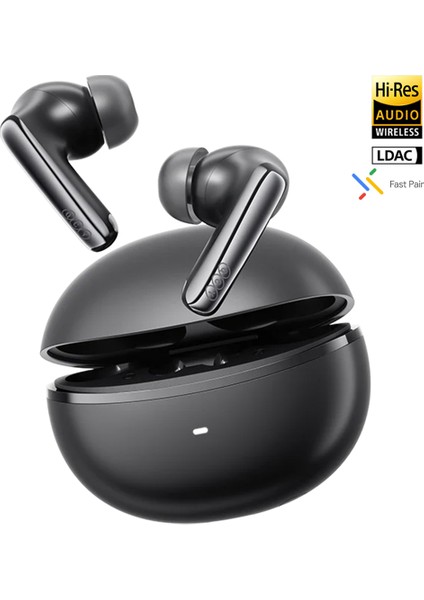 Melobuds N70 Bluetooth Kulaklık 6.0 -Anc - Hi-Res -Ldac-Fast Pair-50 Saat Dinleme-Çift Cihaz Siyah