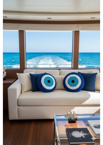 By Dilek Çetin Acessorry Ev Tekstili Nazar Boncuğu Kırlent Yastık