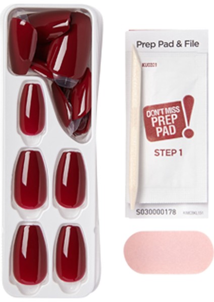 Color Kendinden Yapışkanlı Takma Tırnak Uzun Bordo fırsatları