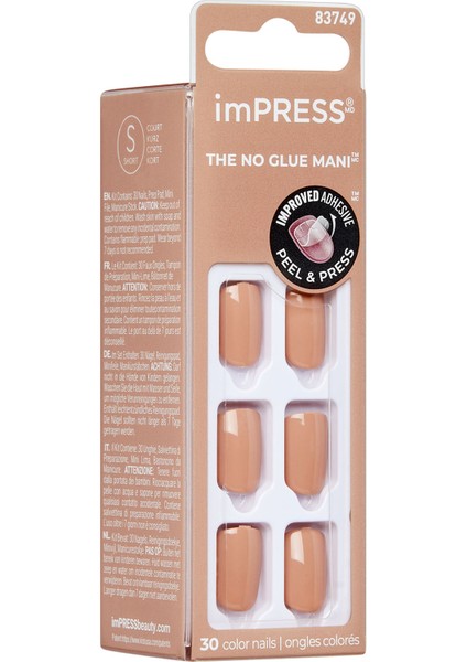 Color Kendinden Yapışkanlı Takma Tırnak Kısa Tarçın modelleri