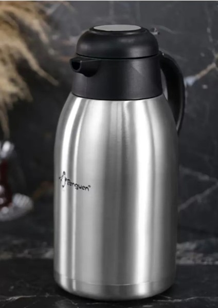 Paslanmaz Çelik (İÇ VE DIŞ 304) Çay Termosu 2,5 Litre (25 ÇAY BARDAK) indirimleri