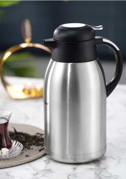 Paslanmaz Çelik (İÇ VE DIŞ 304) Çay Termosu 2,5 Litre (25 ÇAY BARDAK)