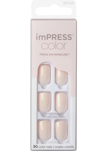 Color Kendinden Yapışkanlı Takma Tırnak Kısa Nude