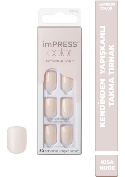 Color Kendinden Yapışkanlı Takma Tırnak Kısa Nude fırsatları