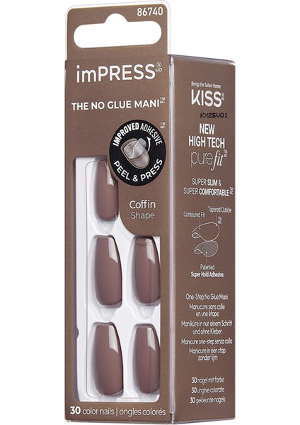 Color Kendinden Yapışkanlı Takma Tırnak Uzun Vizon