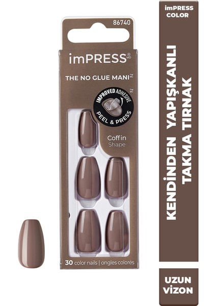 Color Kendinden Yapışkanlı Takma Tırnak Uzun Vizon modelleri