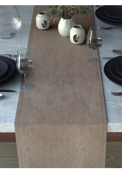 Kadife Dokulu Sis Bulutu Rengi Runner indirimleri