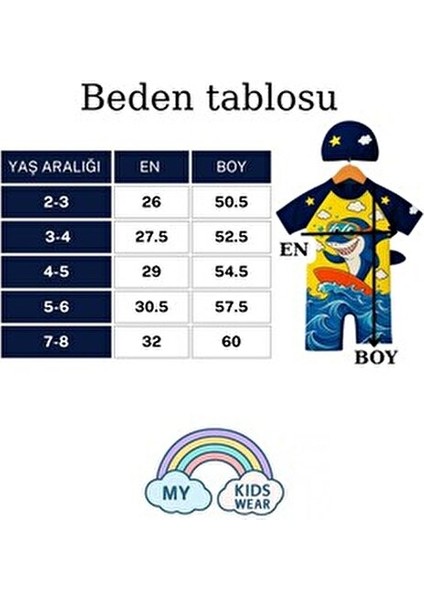 Tatlı Dino Temalı Erkek Çocuk Boneli Mayo Takımı Slim Fit Konforlu Kullanım fırsatları