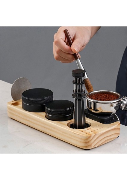 Kahve Tercer Tutucu Istasyonu Kurcalama Istasyonu Kahve Portafilter Tutucu Taşınabilir Espresso Tamp Istasyonu B B Için (Yurt Dışından)