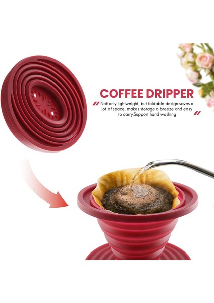 Katlanabilir Kamp Kamp Için Kahve Damlası Üzerine Dökün Ev Mutfak Için Yeniden Kullanılabilir Silikon Kahve Filtre Tutucu (Yurt Dışından) indirimleri