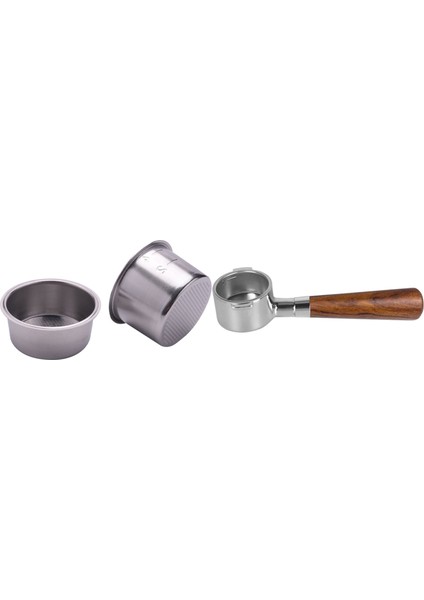 1 Set 51MM 2/4 Su Bardağı Filtre Yedek Filtre Sepeti ve 1 Adet Kahve Dipsiz Portafilter (Yurt Dışından)