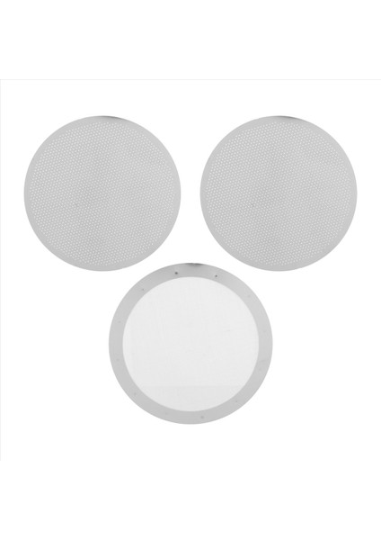 3 Paket Metal Yeniden Kullanılabilir Kahve Filtresi Ağ Aeropress Kahve Makinesi Espresso Üreticisi Gümüş (Yurt Dışından)