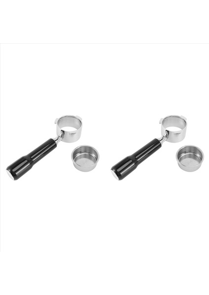 Delonghi EC680 / EC685 Için 2x Kahve Dipsiz Filtre 51MM Filtre Sepeti ile Çıkarılabilir Dipsiz Filtre Tutucu (Yurt Dışından)