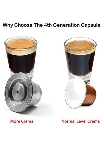Kapsüller Yeniden Kullanılabilir Paslanmaz Çelik Nespresso Için 3 Parça Doldurulabilir Pedler + 1 Kaşık + 1 Kaşık + 1 Fırça (Yurt Dışından) modelleri