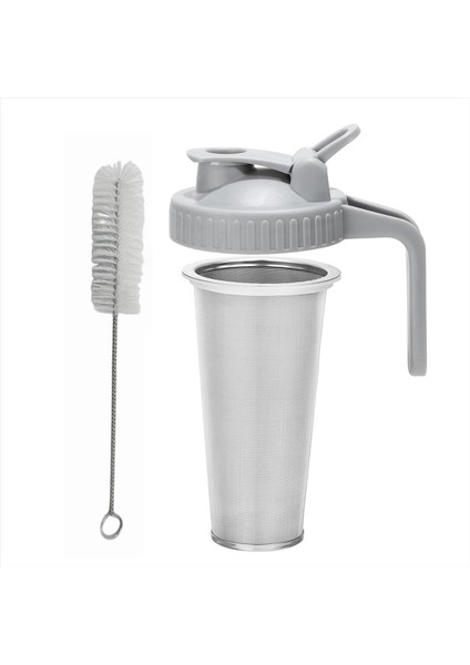32 Oz Genişliğinde Ağızlı Mason Kavanoz Için Dökme Kapağı ile Soğuk Demleme Kahve Filtresi Conta Halkalı 304 Paslanmaz Çelik Süzgeç (Yurt Dışından)