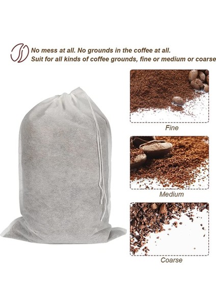 100 Adet Büyük Soğuk Kabarcıksız Çanta Tek Kullanımlık Kahve Filtre Çantası Ince Örgü Atlar Buz Kahve Çekme Çantası (Yurt Dışından) modelleri