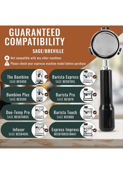 54MM Dipsiz Portafilter - Dozlama Hunisi ile Tam Set Diski Ekranı Breville Için Sepet 54MM Espresso Makineleri (Yurt Dışından) fiyatları